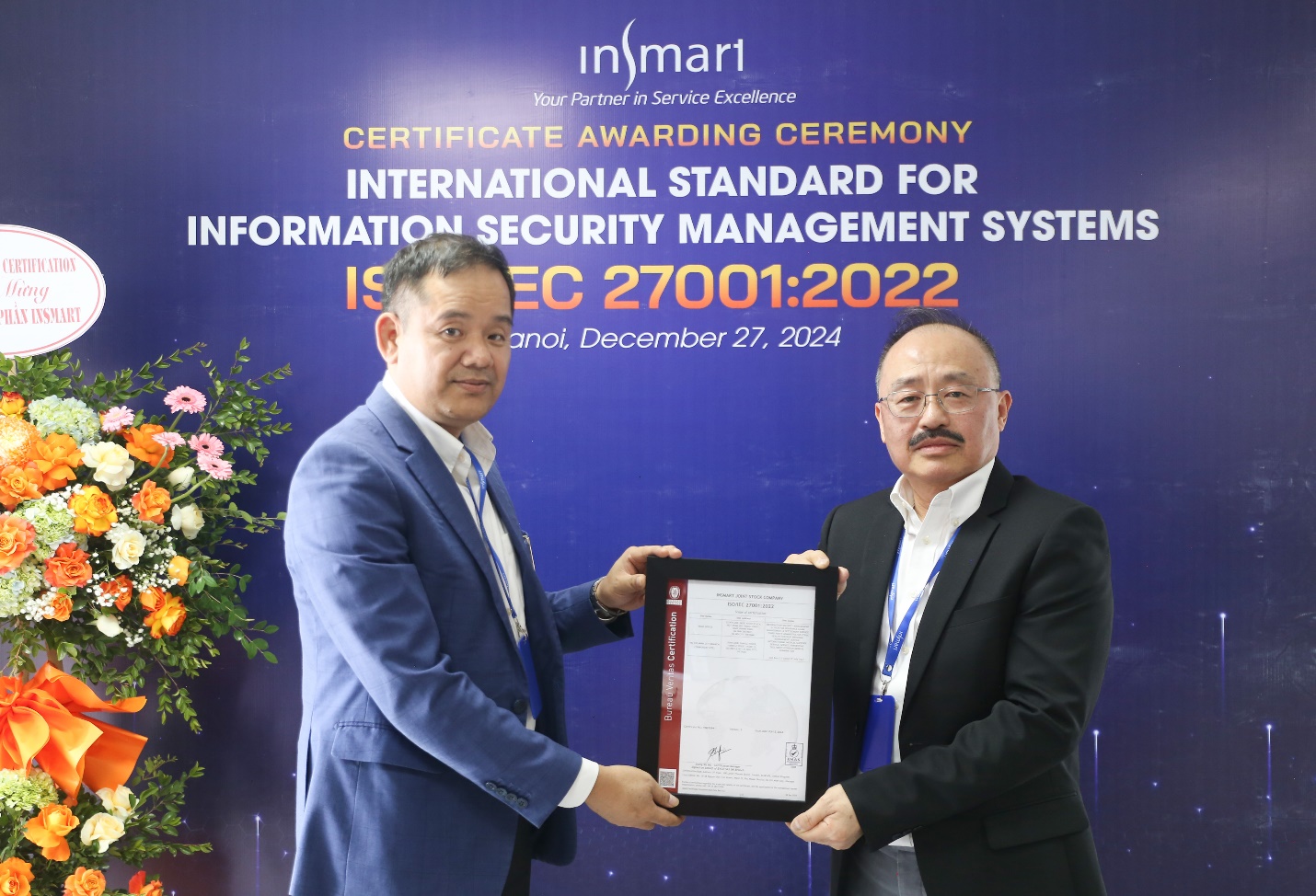 Insmart chính thức nhận chứng chỉ ISO/IEC 27001:2022 về hệ thống quản lý an toàn thông tin - 2