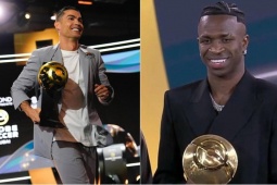 Vinicius đánh bại Rodri giành Quả bóng vàng Dubai, Ronaldo được vinh danh