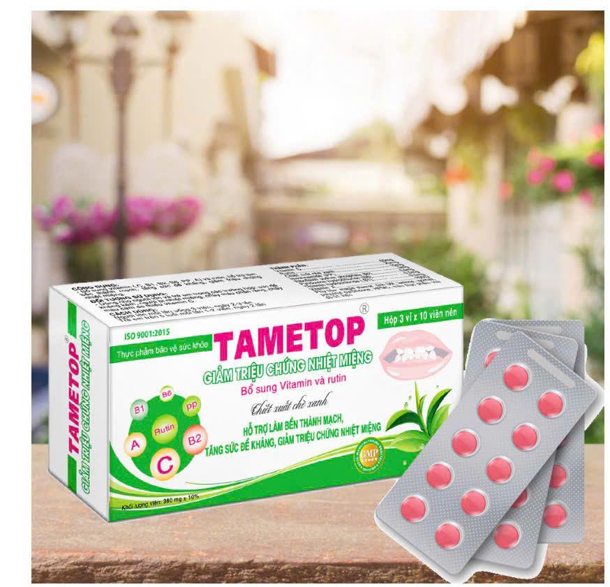 TAMETOP dạng viên nhỏ gọn, dễ uống, phù hợp với đối tượng người lớn