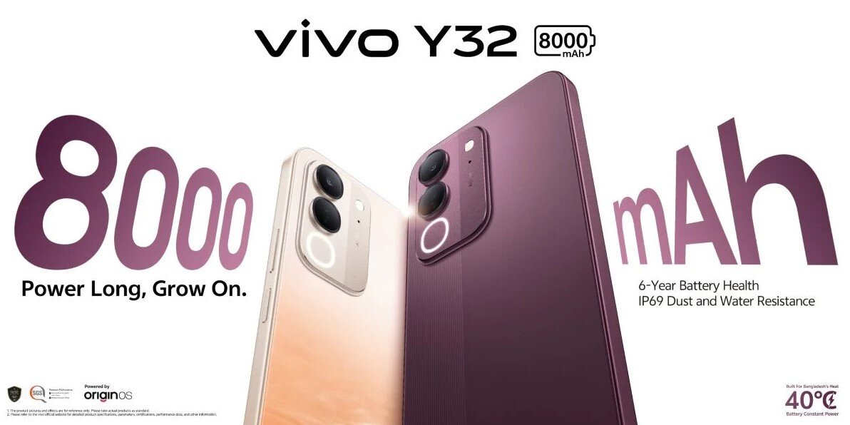 Vivo Y32 có pin siêu lớn.