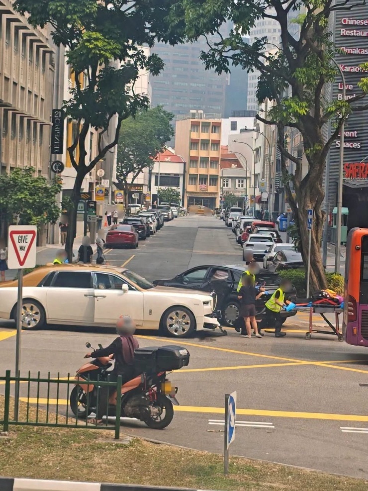 Hiện trường vụ va chạm. 